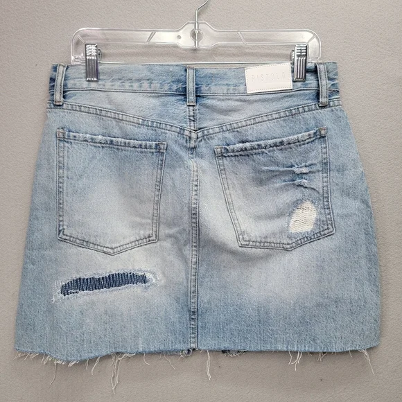 PISTOLA DISTRESSED CUT-OFF DENIM SKIRT, SIZE 30, NWT - Picture 2 of 8
